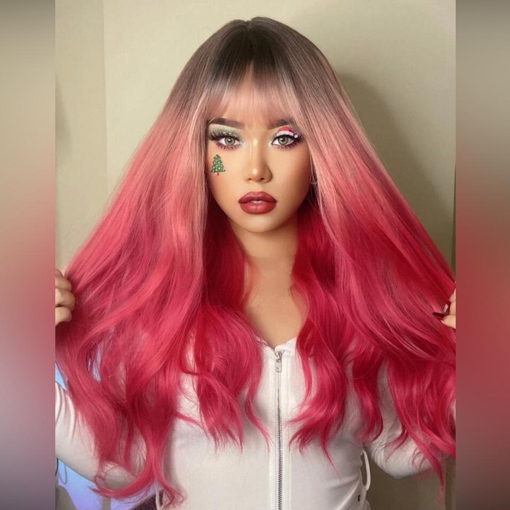 Ombre, pink wig